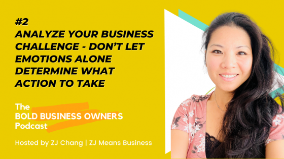 Ep #2. Analyze your business challenge - don’t let emotions alone determine what action to take 