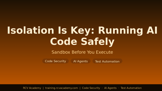 Isolation Is Key: Run AI-Generated Code Safely