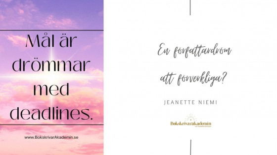 En författardröm – eller inte? 