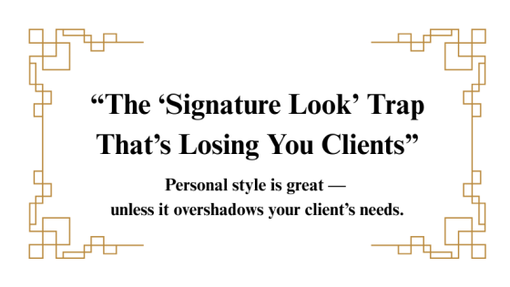 The ‘Signature Look’ Trap That’s Losing You Clients