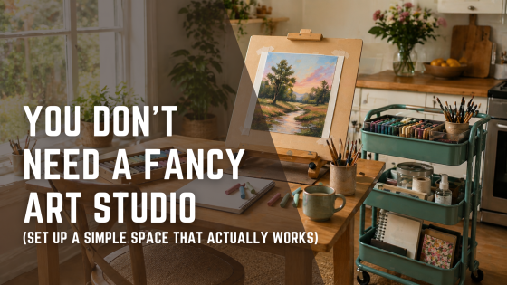 You Don’t Need a Fancy Art Studio (Set Up a Simple Space That Actually Works)