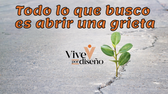 Todo lo que busco es abrir una grieta.
