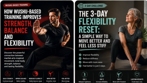 How Wushu-Based Training Improves Strength, Balance and Flexibility