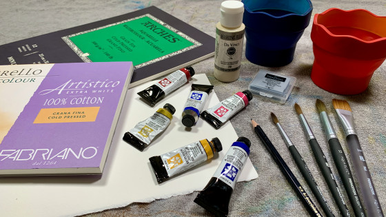What supplies do I need to create wonderful watercolours?
