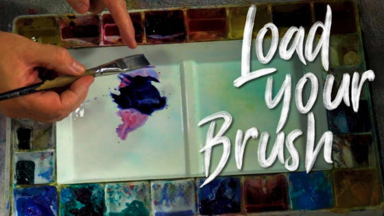 How to load your watercolor brush for best results
