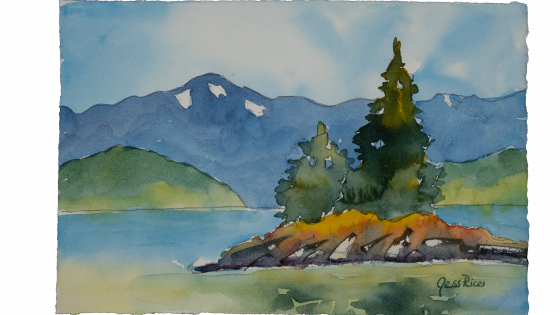 A step-by-step guide to painting a Coastal Landscape