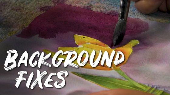 Watercolor mistakes: how to make valuable changes to your background