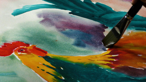 A step-by-step guide to painting a colorful rooster
