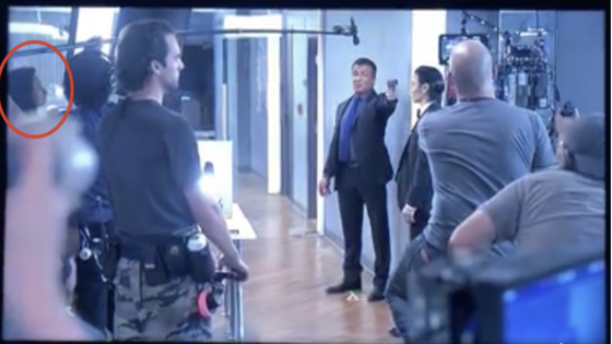 I was on set with Sylvester Stallone
