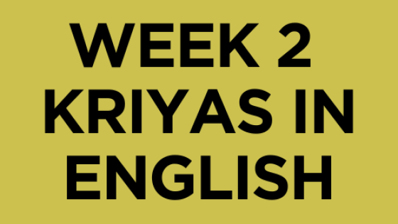 Week 2:Ashtaang Chikitsa Audio Instructions in English