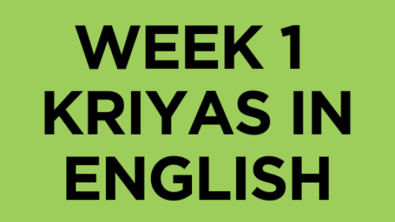 Week 1:Ashtaang Chikitsa Audio Instructions in English