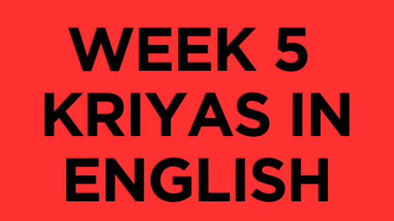 Week 5:Ashtaang Chikitsa Audio Instructions in English