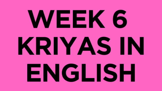 Week 6:Ashtaang Chikitsa Audio Instructions in English