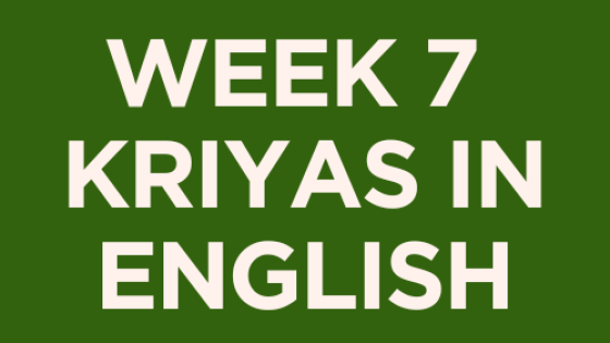 Week 7:Ashtaang Chikitsa Audio Instructions in English