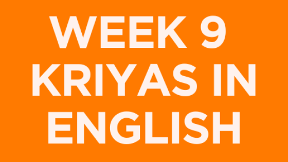 Week 9:Ashtaang Chikitsa Audio Instructions in English