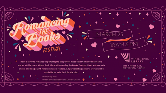  Romancing The Books Festival at the Winter Park Library!