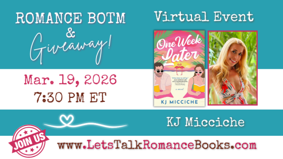 VIRTUAL EVENT: Romance BOTM & Giveaway with KJ Micciche!