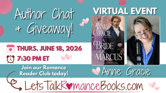VIRTUAL EVENT: Author Chat & Giveaway with Anne Gracie!