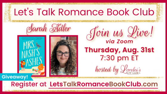 Let's Talk Romance Books with Sarah Adler, plus Giveaway!