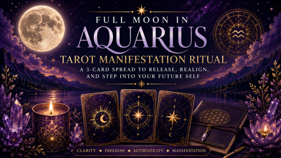 Full Moon in Aquarius Tarot Spread for Manifestation