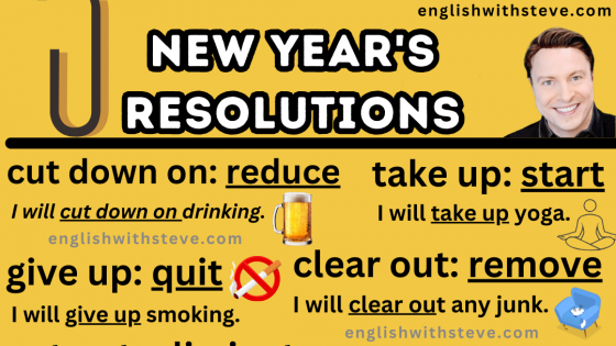 Useful English Phrases connected with New Year Resolutions