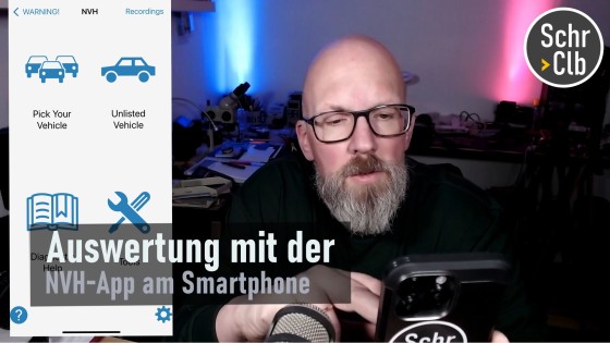 Auswertung mit der NVH-Smartphone-App
