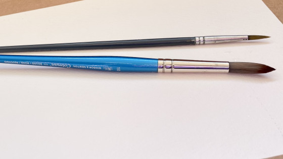 Akvarellmålning blött papper