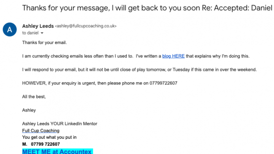 Why do we believe that it is okay to expect a quick response from an email or direct message?