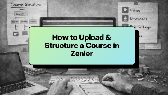 How to Upload & Structure a Course in Zenler (Step-by-Step Guide for 2025)