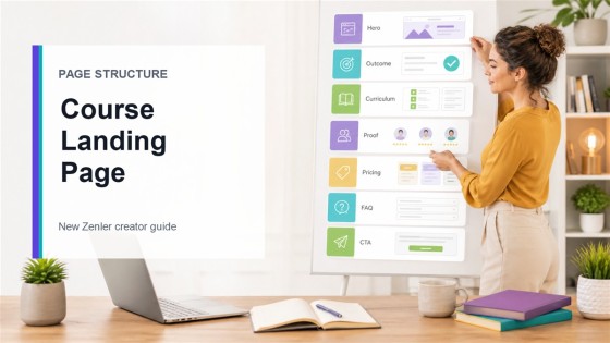 Best Course Landing Page Structure: A New Zenler Page Builder Example