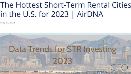 AirDNA's Hottest Places to Invest May 2023