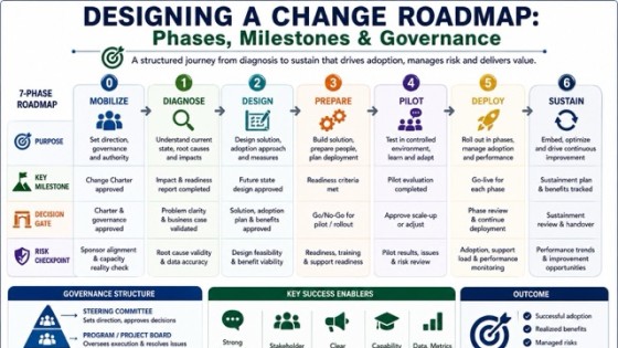 Designing a Change Roadmap: Phases, Milestones & Governance