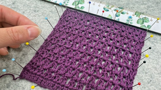 How to wash and block your crochet swatch