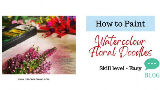 Easy Watercolour Monogram & Floral Doodle