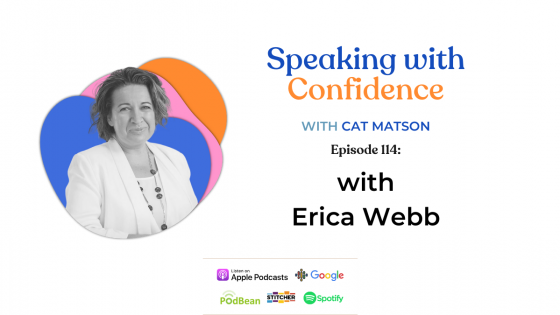 114. How Kindness & Nervous System Regulation Helps You Speak with with More Confidence - Erica Webb
