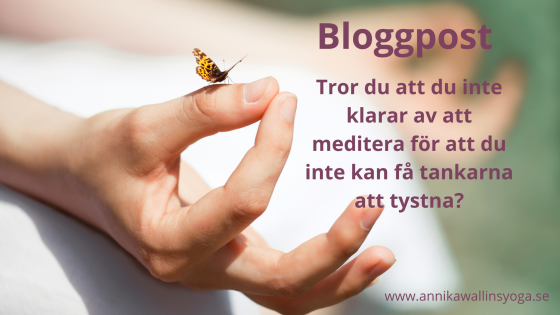 Tror du att du inte klarar av att meditera för att du inte kan få tankarna att tystna?