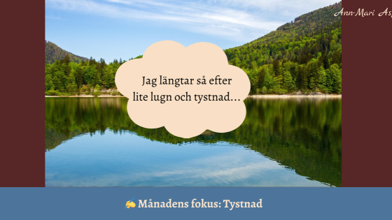 Månadens fokus april: Tystnad