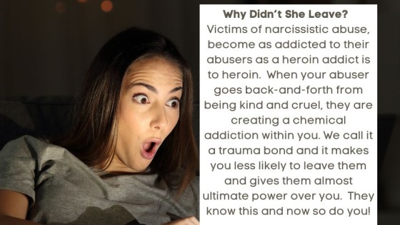 The Trauma Bond in Narcissistic Abuse: Why you feel like you might die if you leave them