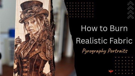 How to Burn Realistic Fabric in Pyrography Portraits