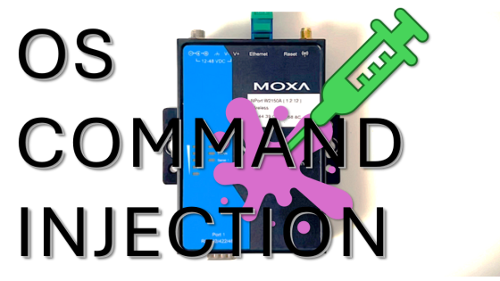 Moxa NPort W2150A: OS Command Injection Vulnerability