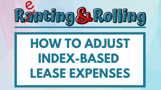 How to adjust index-based expenses