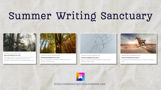 Creative writing ... and pushing myself towards accountability