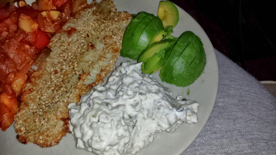 Enkelpanerad fisk med remouladsås