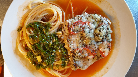 Ostkotlett med pasta