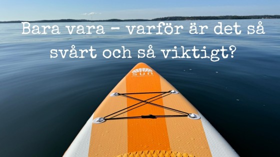 Bara vara – varför är det så svårt och så viktigt?