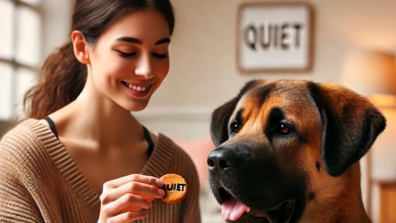 Teaching your dog the cue "Quiet"