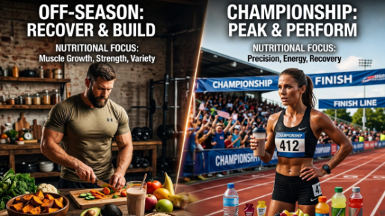 Nutritional Periodization: Eating for the Off-Season vs. the Championship