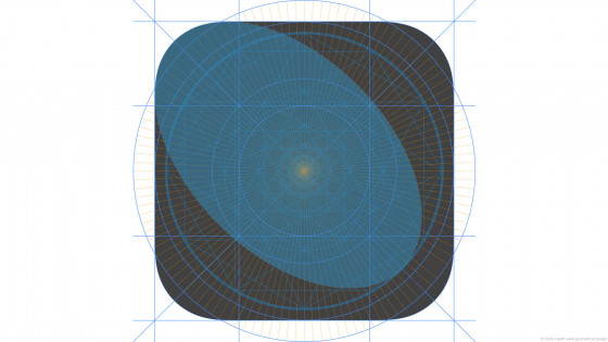 The iPhone and iPad Icon Mask is Not Round; But it is Curved