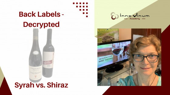 Back Label Decrypted of two Syrah Wine Styles