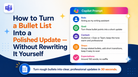 Still Sending Bullet Lists as Updates? There's a Better Way With Copilot